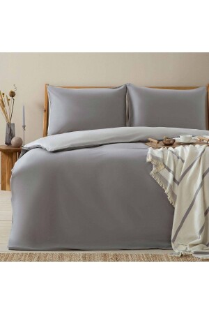 Bettie Bettbezug-Set King Size 230 x 220 cm Cool Grey CK231TEK435 - 1