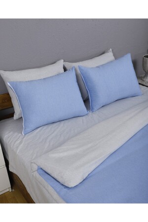 Bettwäsche-Set für Einzelbett, doppelseitig, TEKNEVTKBLUEGREY - 2