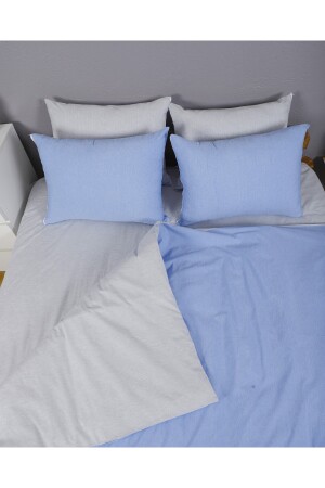 Bettwäsche-Set für Einzelbett, doppelseitig, TEKNEVTKBLUEGREY - 3