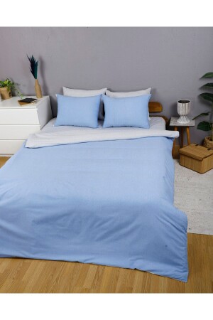 Bettwäsche-Set für Einzelbett, doppelseitig, TEKNEVTKBLUEGREY - 1