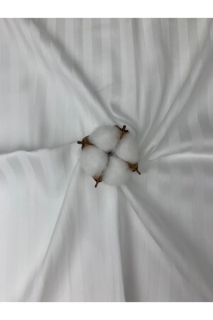 Bettwäsche-Set für Einzelbett, Hotel-Serie, luxuriöses Spannbettlaken aus gestreiftem Baumwollsatin mit Seidenstruktur, slkcnt0001 - 6