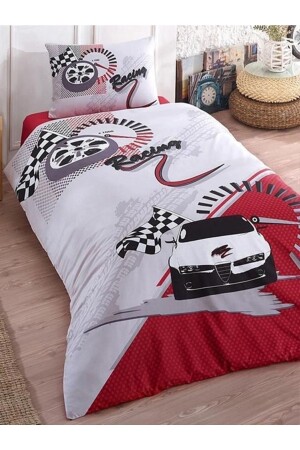 Bettwäsche-Set für Einzelbett, männlich, Ranforce Race Red, zfrt32trdy - 1