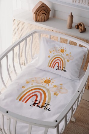 Bettwäsche-Set „Mother So Crib“ aus 100 % Baumwollsatin, Regenbogenfarben - 2