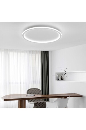 Beyaz Ø100cm Çember 3 Işık Rengi Led Tavan Lambası,yuvarlak Avize,modern Aydınlatma,dekoratif Işık CL54107 - 1