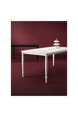 beyaz 130x80 cm mutfak masası Lake MDF'den dayanıklı bir yüzey Akdenizshop - 2