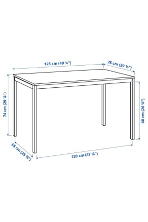 beyaz 4 sandalyeli mutfak masası takımı 75cmx125cm akdenizshop - 7