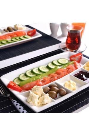 MNZ-White 6 شقة صلاة الفطور السيراميكية BST-CKR-3040 - Hera