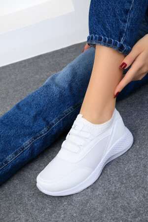 Beyaz-Beyaz Kadın Sneaker 15226 - 5