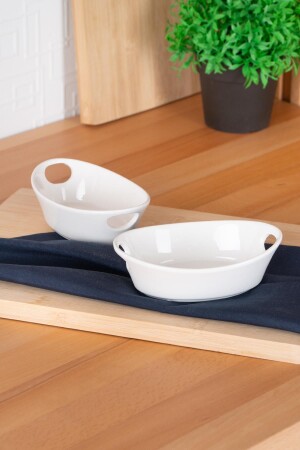 Weiße Bianco Perla Ovale Schüssel mit Griff – 14. 5 cm / 1 Stück Snackschale 250 - 499 cc 1 Porzellan - Acar