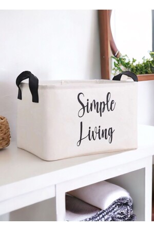 Beyaz Dolap Içi Çamaşır Çocuk Odası Oyuncak Düzenleyici Katlanır Saklama Sepeti Organizer 37x27x25 - Prendi Home