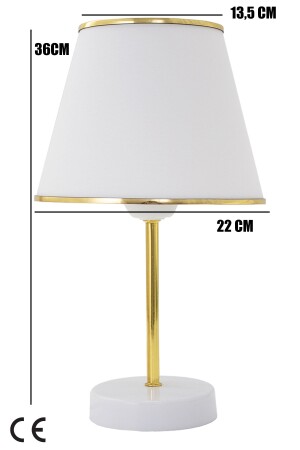 Beyaz Gold Safir Modern Abajur - 6