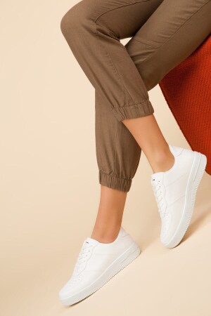 Beyaz Kadın Sneaker Spor Ayakkabı TS1016 - 1