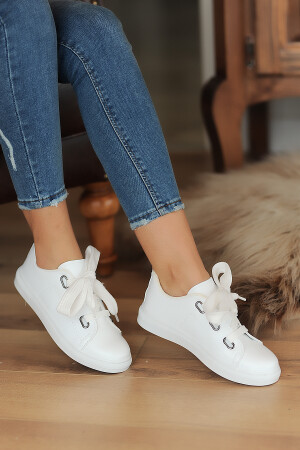 Beyaz Kadın Spor Sneaker Casuel Günlük Ayakkabı - 2