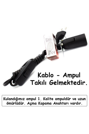 Beyaz Kaya Tuzundan Yapılmış Tuz Lamba 5-6 Kg Yüksek Işık SHTZ01 - 9