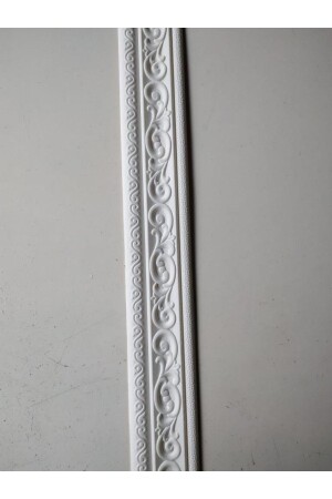 Beyaz Motifli 8cm-115cm Yapışkanlı Çıta Çerçeve Süpürgelik - 4