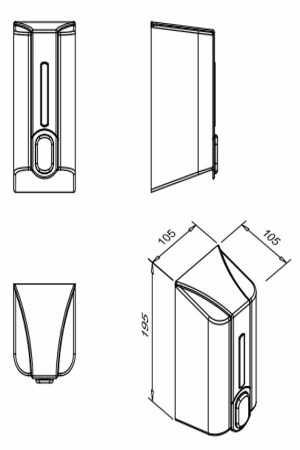 Beyaz Renk 500 Ml Hazneli Sıvı Sabun Ve Dezenfektan Banyo Ve Mutfak Aparatı Sabunluk Dispanseri KGVL-S2 - 4