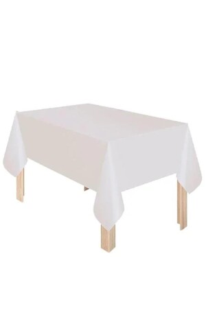Beyaz Renk Kullan At 120x180 Cm Doğum Günü Partisi Için Tek Kullanımlık Düz Plastik Masa Örtüsü - Patladı Gitti