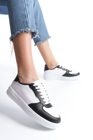 Beyaz-Siyah-Beyaz Kadın Sneaker BG1003-101-0001 - 2
