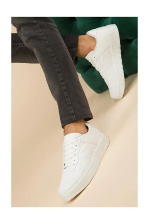Beyaz Sneaker Spor Ayakkabı - 3