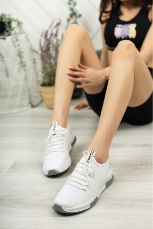 Beyaz - Unisex Yazlık Sneaker Ayakkabı - 3