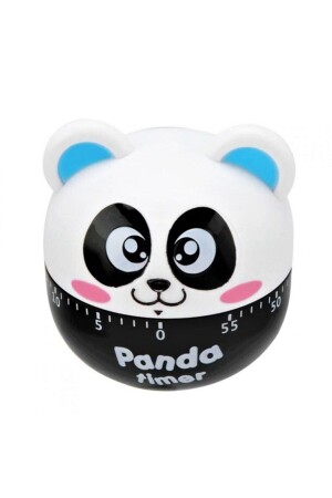 Beyaz Yaratıcı Mekanik Cartoon Panda Timer 60 Dakika Sevimli Plastik Zamanlayıcı SDT20000TİM - 3