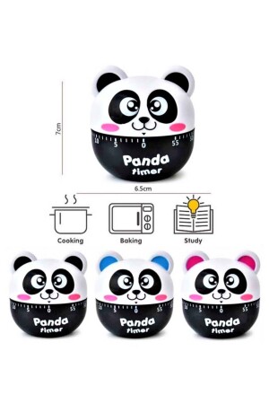 Beyaz Yaratıcı Mekanik Cartoon Panda Timer 60 Dakika Sevimli Plastik Zamanlayıcı SDT20000TİM - 4