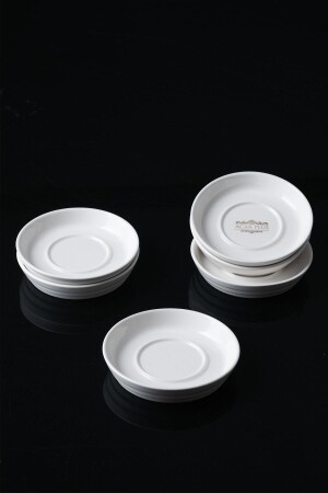 MNZ-Bianco Perla 6 قطع دورية صفارة البورسلين البيضاء لوحة الشاي - 11 سم 0399 P21789S9270 - ACAR