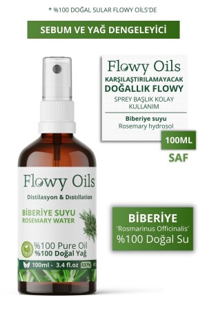 Biberiye Suyu Sebum Ve Yağ Dengeleyici Cam Şişe %100 Tam Saf Doğal Yağlı Hidrosöl Rosemary 100ml AFLY100ML11 - 2