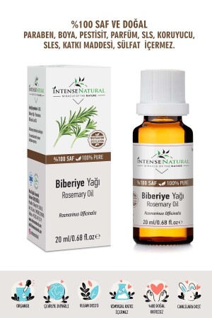 Biberiye Uçucu Yağı 20 ml %100 Saf Ve Doğal Rosemary Essential Oil - 1