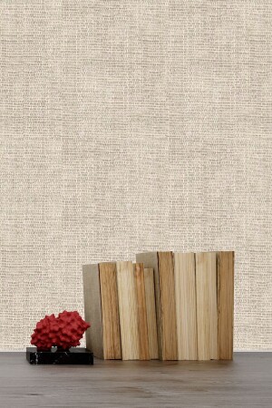 Bien Exclusive 5345 New Coffee Straw Textured Embossed Coffee Cream Wallpaper 5–30 m² - 2