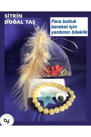 الحجر الشافي الطبيعي - حزمة الحجر السيترين الطبيعي الذي يساعد على التوفير والثروة - Bircan Yıldırım Niyet Bulutları
