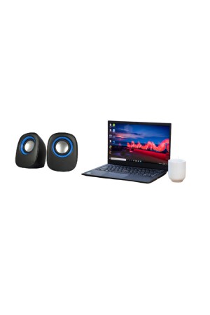 Bilgisayar Hoparlörü Pc Laptop Notebook 1+1 Ses Sistemi 3.5mm Jack Girişli Multimedia Usb Speaker D-05 - 4