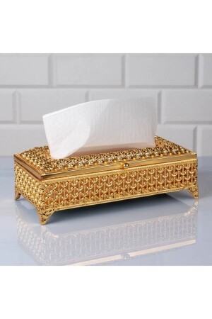 Bima Home Endam Heart Z Serviettenbox Gold 24x12x8 cm - 1