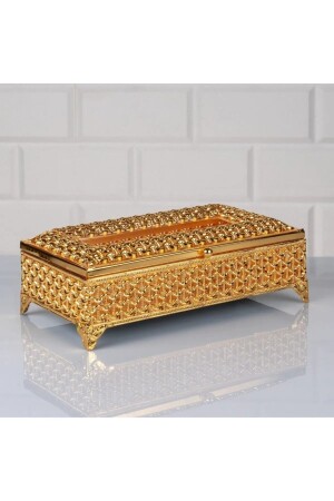 Bima Home Endam Heart Z Serviettenbox Gold 24x12x8 cm - 4