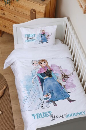 Bio-Baby-Bettbezug-Set (100 x 150) – Cartoon-Serie – Die Eiskönigin Elsa und Anna ETNTB1BCCS006 - 1