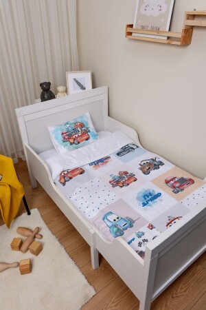 Bio-Baby-Bettbezug-Set (100 x 150) – Cartoon-Serie – Lightning Mcqueen und seine Freunde Patchwork ETNTB1BCCS025 - 4