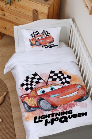 Bio-Bettbezug-Set für Babys (100 x 150) – Cartoon-Serie – Lightning Mcqueen ETNTB1BCCS001 - 2