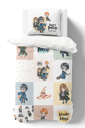 Bio-Einzelbettbezug-Set – Cartoon-Serie – Harry Potter und seine Freunde Patchwork ETNTT1BCCS027 - 4