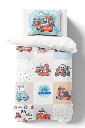 Bio-Einzelbettbezug-Set – Cartoon-Serie – Muster „Lightning Mcqueen und seine Freunde“ ETNTT1BCCS025 - 3