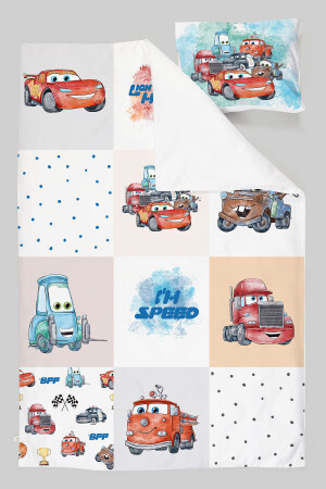 Bio-Einzelbettbezug-Set – Cartoon-Serie – Muster „Lightning Mcqueen und seine Freunde“ ETNTT1BCCS025 - 4