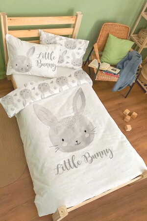 Bio-Einzelbettbezug-Set – For Baby-Serie – Charcoal Rabbit BSNVRTK00T145 - 1