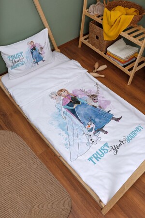 Bio-Montessori-Bettbezug-Set (100 x 200) – Cartoon-Serie – Die Eiskönigin Elsa und Anna ETNMN1STCS006 - 1