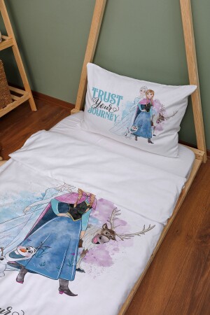 Bio-Montessori-Bettbezug-Set (100 x 200) – Cartoon-Serie – Die Eiskönigin Elsa und Anna ETNMN1STCS006 - 4