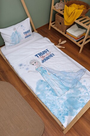 Bio-Montessori-Bettbezug-Set (100 x 200) – Cartoon-Serie – Frozen Elsa ETNMN1STCS004 - 1