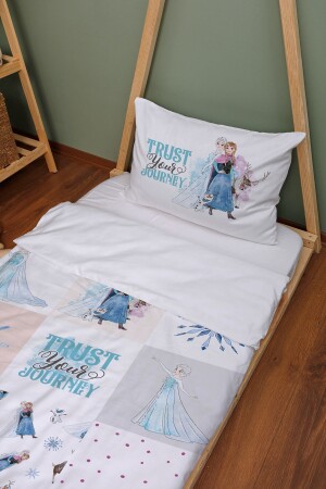 Bio-Montessori-Bettbezug-Set (100 x 200) – Cartoon-Serie – Frozen Elsa und Anna Patchwork ETNMN1STCS026 - 4