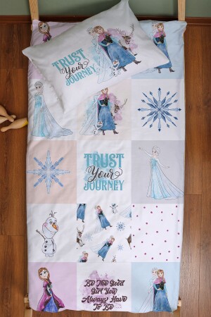 Bio-Montessori-Bettbezug-Set (100 x 200) – Cartoon-Serie – Frozen Elsa und Anna Patchwork ETNMN1STCS026 - 5