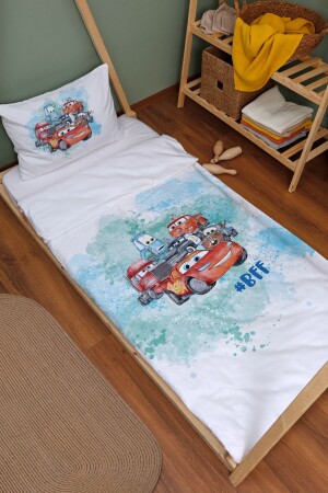 Bio-Montessori-Bettbezug-Set (100 x 200) – Cartoon-Serie – Lightning Mcqueen und seine Freunde ETNMN1STCS003 - 1