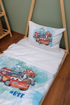 Bio-Montessori-Bettbezug-Set (100 x 200) – Cartoon-Serie – Lightning Mcqueen und seine Freunde ETNMN1STCS003 - 4