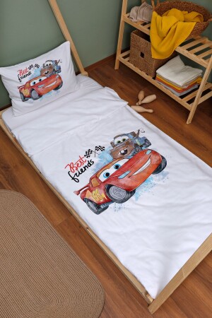 Bio-Montessori-Bettbezug-Set (100 x 200) – Cartoon-Serie – Lightning Mcqueen und Tow Truck Mater ETNMN1STCS002 - 1