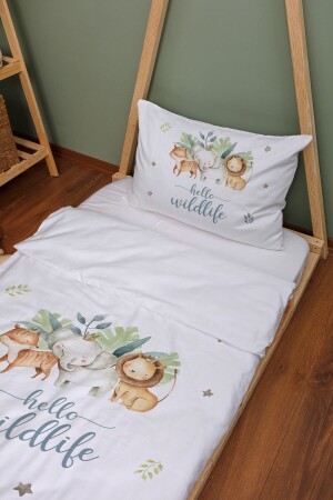 Bio-Montessori-Bettbezug-Set (100 x 200) – Für Baby-Serie – Safaritiere ETNMN1STFB071 - 4